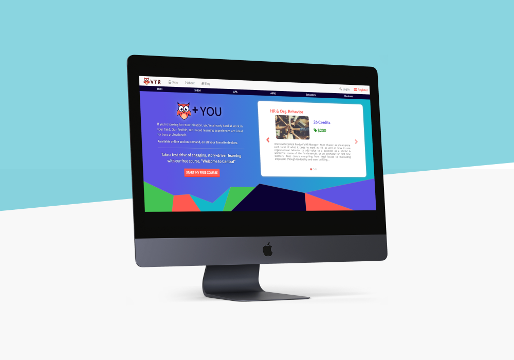 VTR Website Redesign Mockup